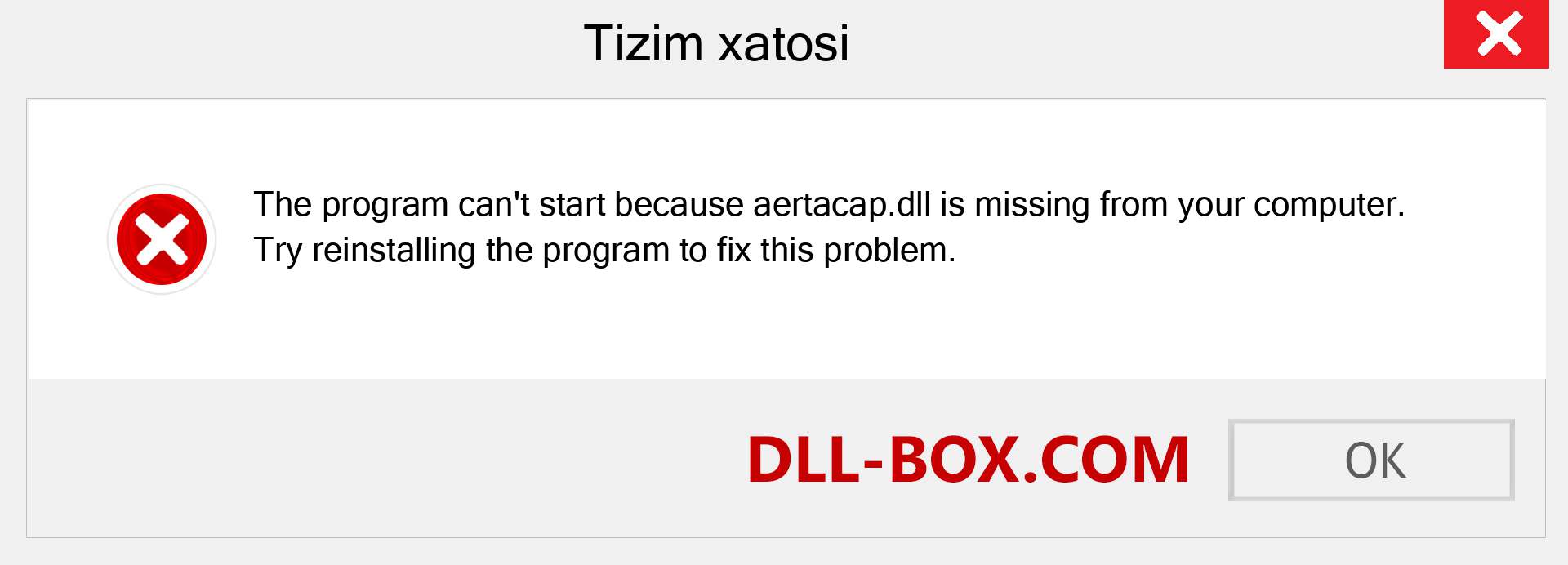 aertacap.dll fayli yo'qolganmi?. Windows 7, 8, 10 uchun yuklab olish - Windowsda aertacap dll etishmayotgan xatoni tuzating, rasmlar, rasmlar